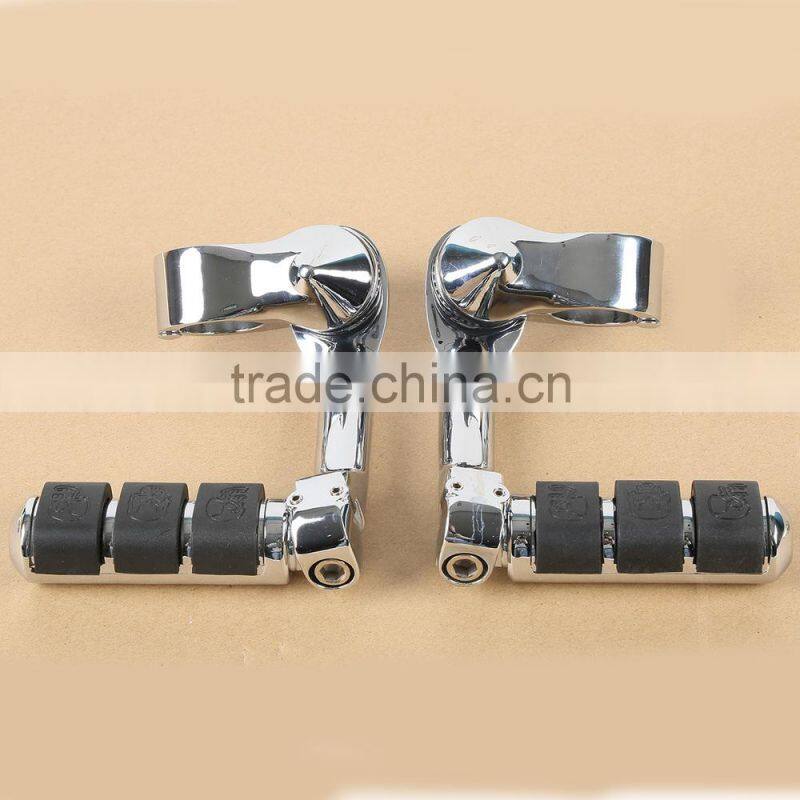 360 degree Adjustable Highway Footpeg Footrests For Universal 32mm Chrome