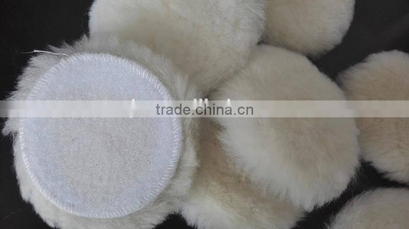 Lambskin polishing bonnet,wool bonnet,wool buffing pad