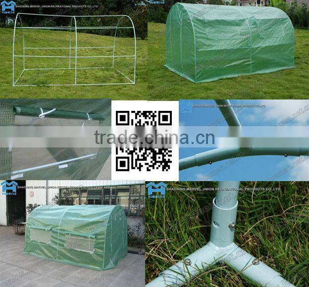 Easy set up translucence mesh PE Greenhouse with rolling up door