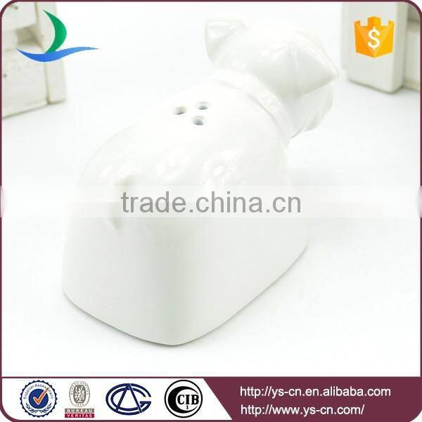 YSpp0010 Lovely dog white ceramic salt and pepper shaker for gifts