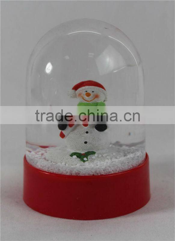 Acrylic snowman snow globe for gifts decoration