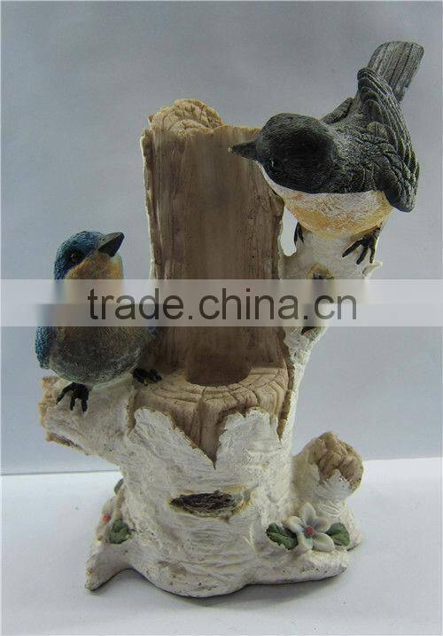 Polyresin antique bird figurine