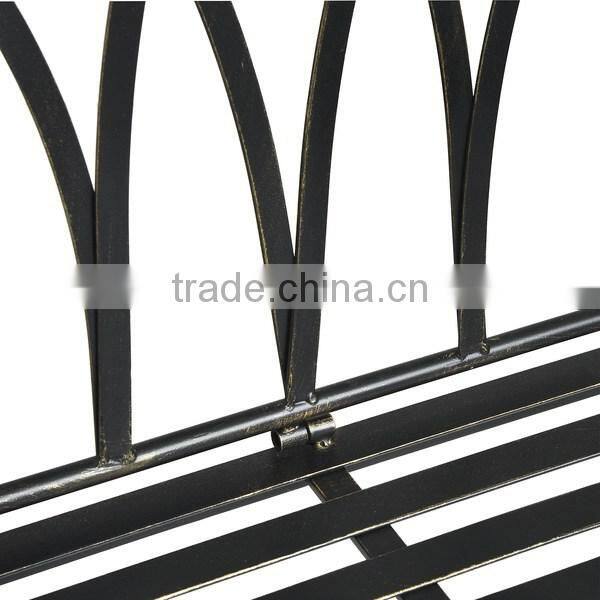Top selling antique brown iron garden bench