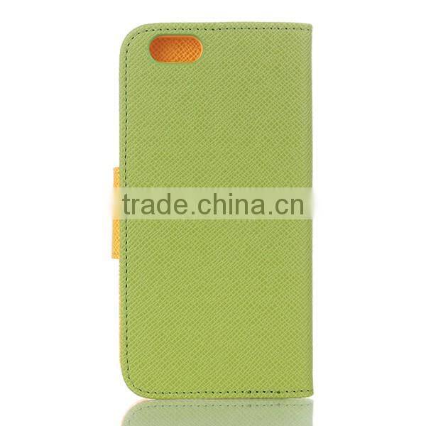 China Supplier 2016 Hot Selling PU Wallet Flip Leather Mobile Phone Case For iPhone6