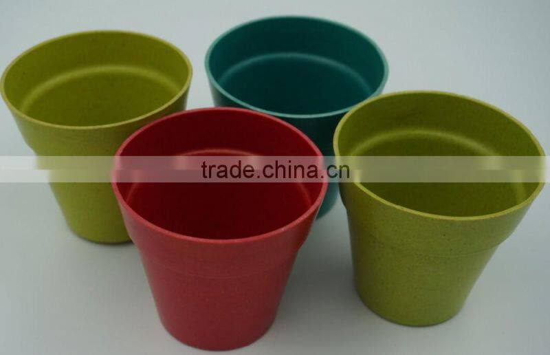 biodegradable bamboo fiber mini flower pot