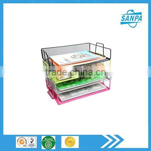 2016 Metal Mesh Stationery Office Document Tray
