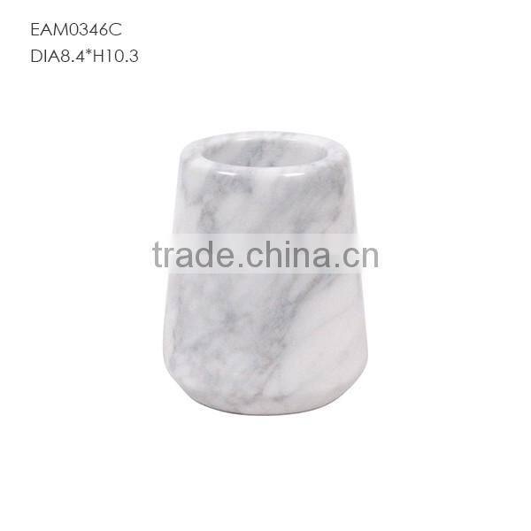 Unique factory design water proof marble container home with lids for wedding candle