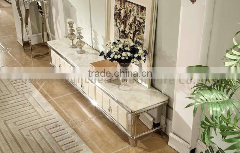 Dining Room Mini TV Stand Turkey Marble Top