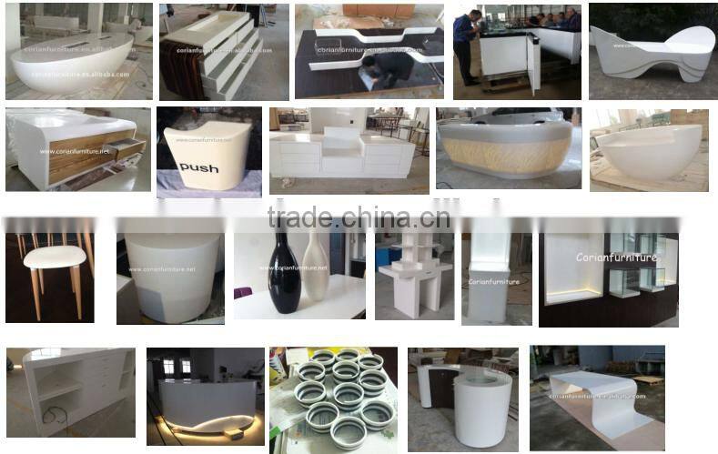 Design new stylish custom sized solid surface top design hotel buffet