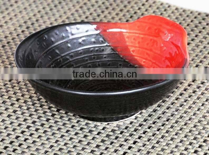 Japanese style ceramic soy sauce bowls