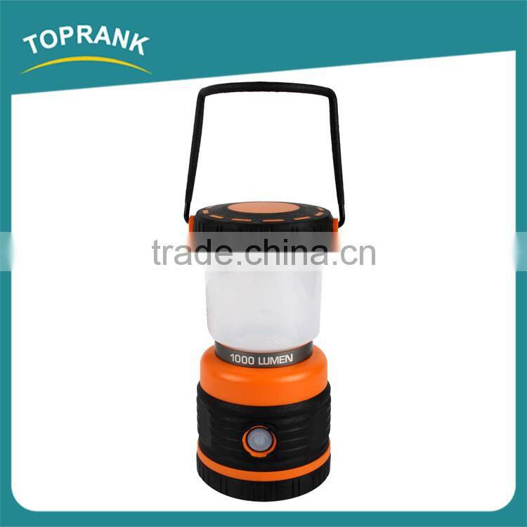 High quality outdoor ABS battery operated 1000 lumen SMD led camping lantern
