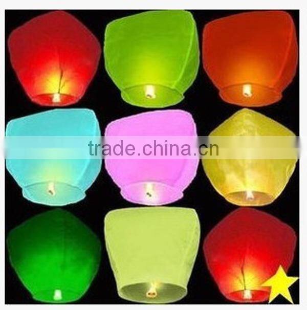 2015 Cheap wholesale ECO-friendly chinese paper flying sky lantern for christmas