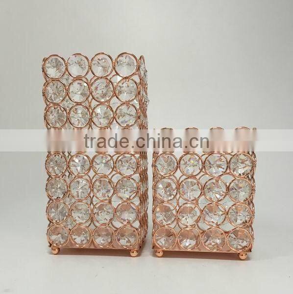 Beautiful wedding decoration crystal candle holder