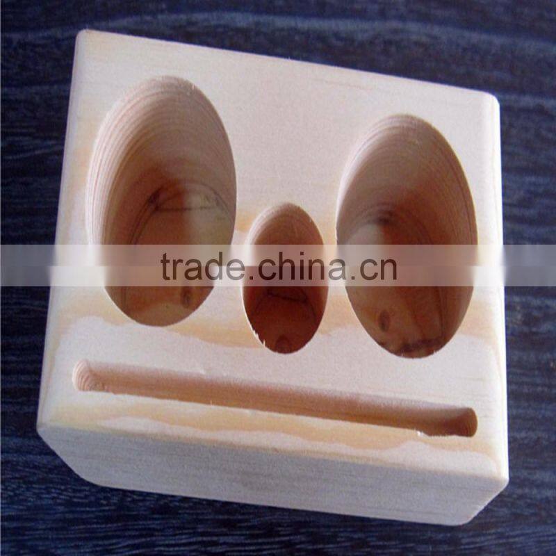 Wooden desk business card holder for restaurant office wood card folder
