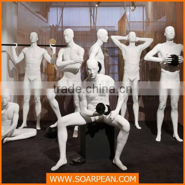 Window display props fiberglass transparent adult mannequins for sale