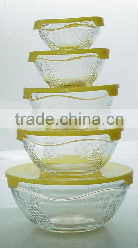 Glass Bowl Set for Food Storage