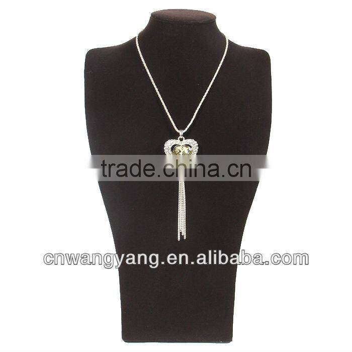 jewelry display stand for necklace made by velvet