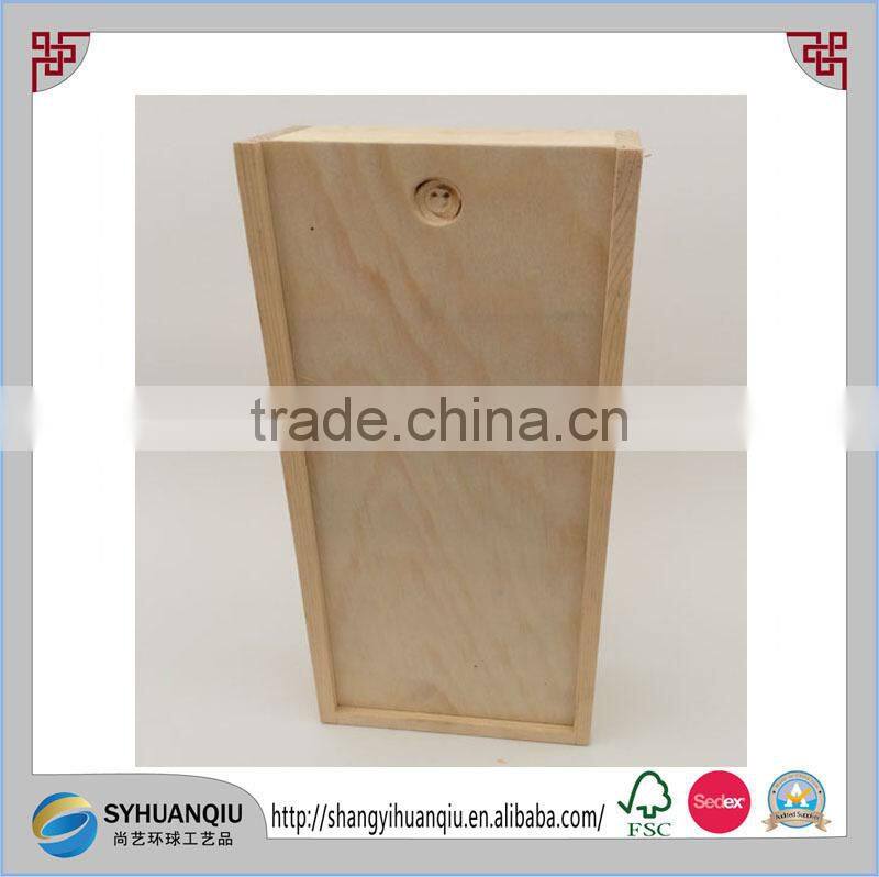 Cheap pine wooden wine box