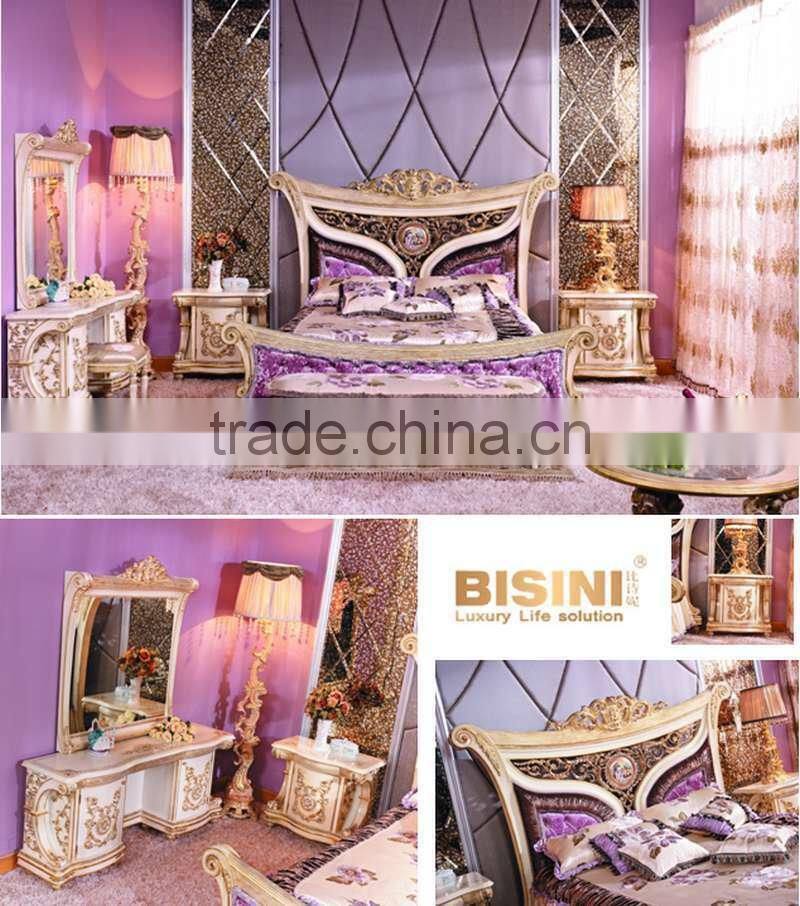 Bisini Office Furniture Executive Desk Set,Antique Hand Carved Office Desk Furniture, Office Desk,Chair and Bookcase,(BF08-0260)