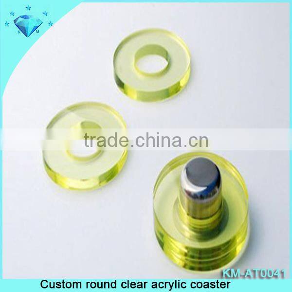 Custom round clear acrylic coaster