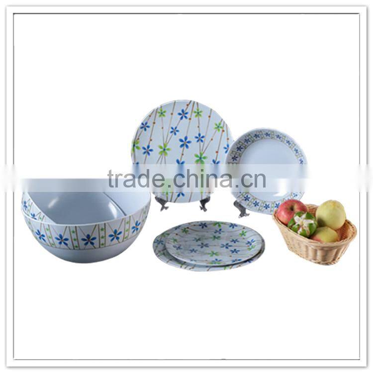 Uptodate garden stylish melamine ware, 4pcs flower China economic tableware