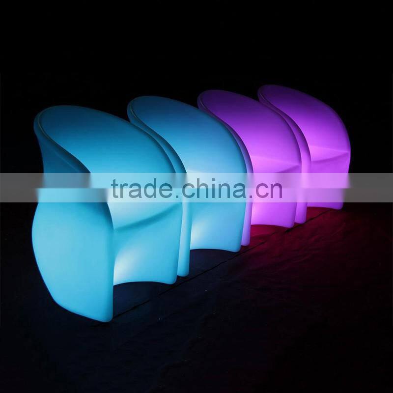 Interior decorator flower lounge chair with led light and IR remote control