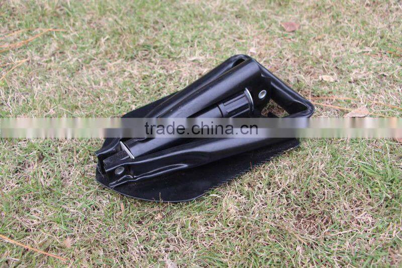 outdoor survival gear multi-functional foldable camping military shovel with pickaxe/ saw/ opener