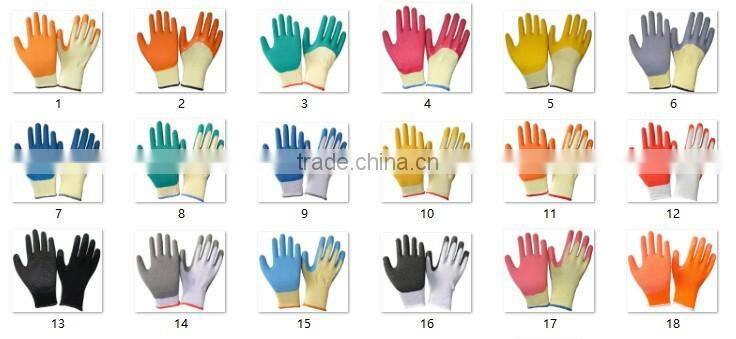 SunnyHope Cheapest economic 10g latex coated working gloves 707