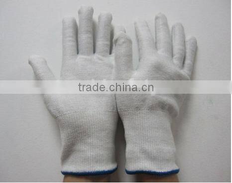 DDSAFETY 10 Gauge 100% White Aramid Fiber Knitted Cut Resistant Safety Glove