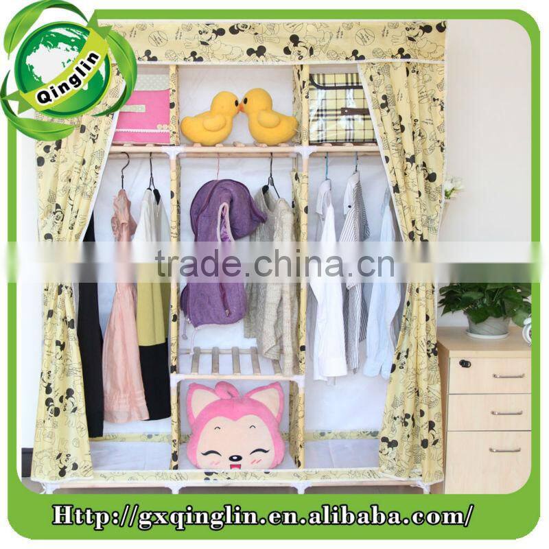 Non woven fabric portable wardrobe closet storage cabinet shipping from china