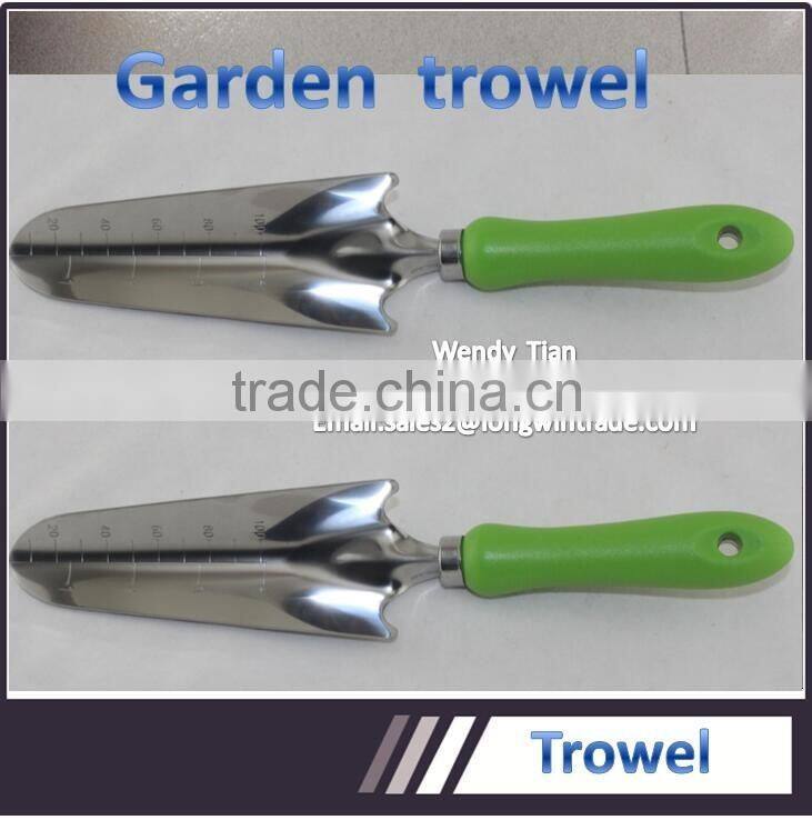 small garden tools stainless steel blade garden trowel with plastic handle