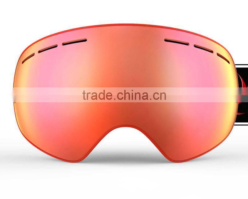 TPU frame and smoke REVO red lens ski goggle, snow goggles, snowboard goggles