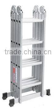 Finether 12.1 FT Heavy Duty Aluminum Multi Purpose Folding Extension Ladder with 2 Panels 330lb Capacity