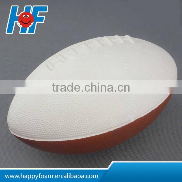 American soccer customized Logo print PU foam rugby ball for outdoor activity