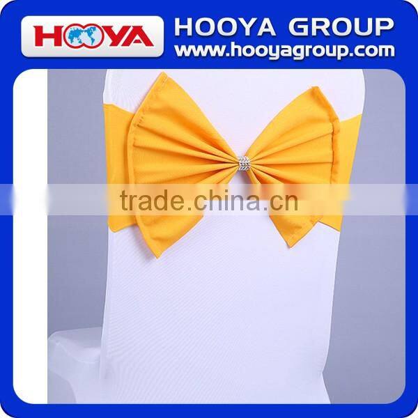 Reusable 2015 Popular selling party decoration Wedding Satin Bow Chair Sash