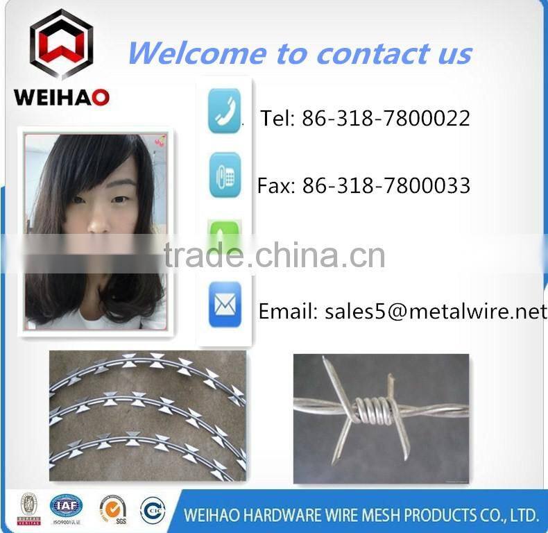 razor barbed wire used as barrier