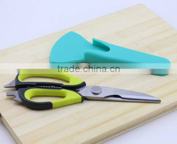 Stainless Steel Heavy Duty Checkered Chef Multifunction Kitchen Scissors