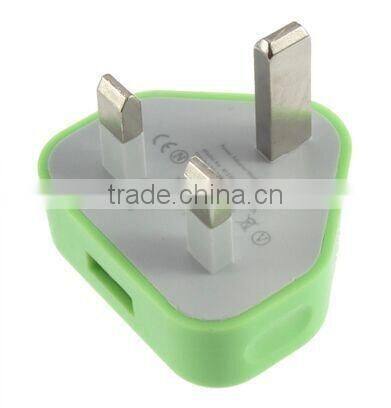 Cheap price colorful USB to socket wall charger