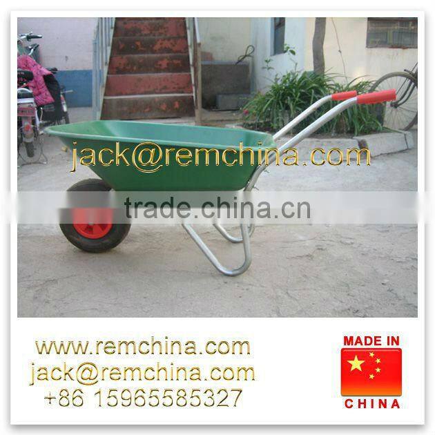 WB5206 Rem Garden Plastic Wheelbarrow 60L With Poly Tray PP Material Green