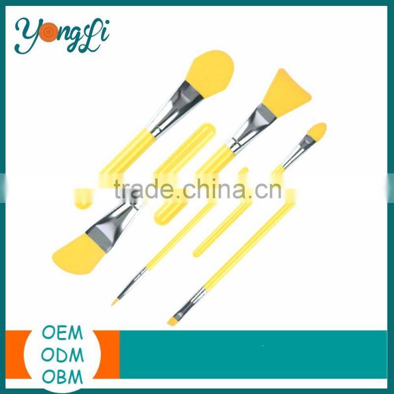 Alibaba Best Sellers Cosmetic Brush Set of 6 Face Mask Brush Silicone Makeup Brush Set