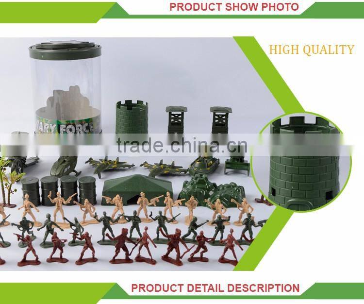 Wholesale military base set kids play plastic soldier toys