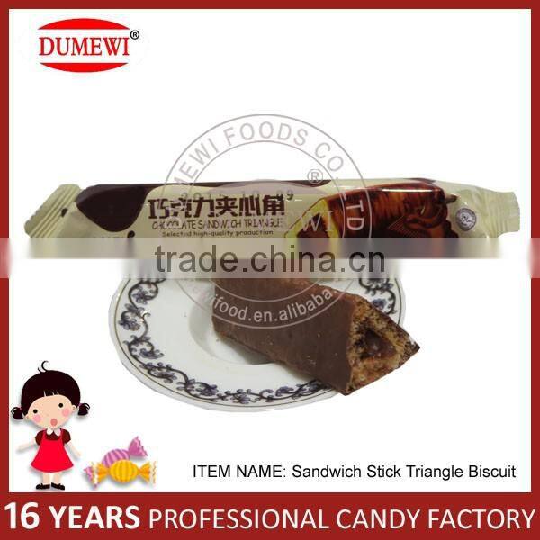 Chocolate Sandwich Triangle Stick Biscuit