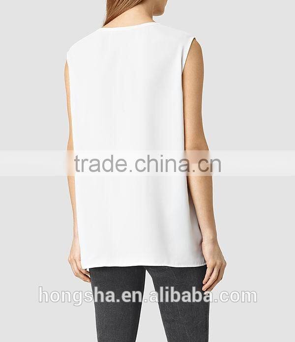 2016 Fashion Lightweight Knot Hemline Sleeveless Tank Top HST8036