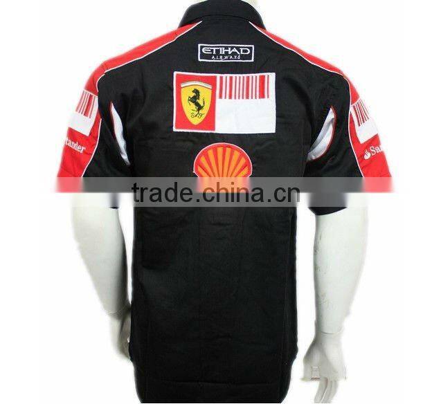 100% cotton long sleeves customize team racing shirt for men
