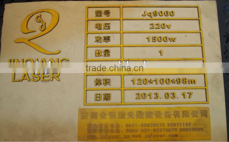 RF tube laser engraving machine for plexglass hardware metal