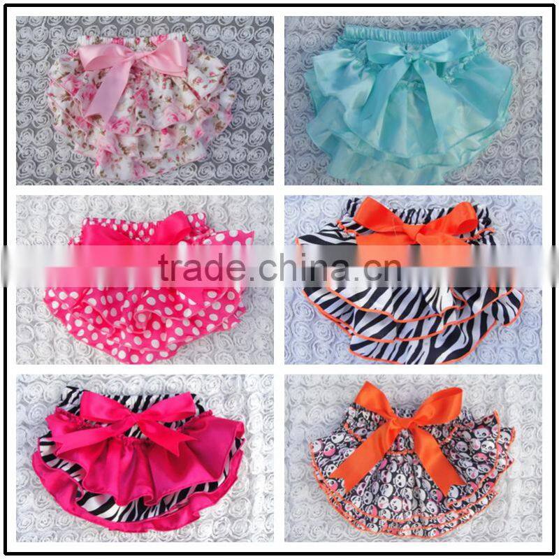 2016 wholesale baby ruffle bloomers newborn cloth diapers covers baby organic cotton bloomers