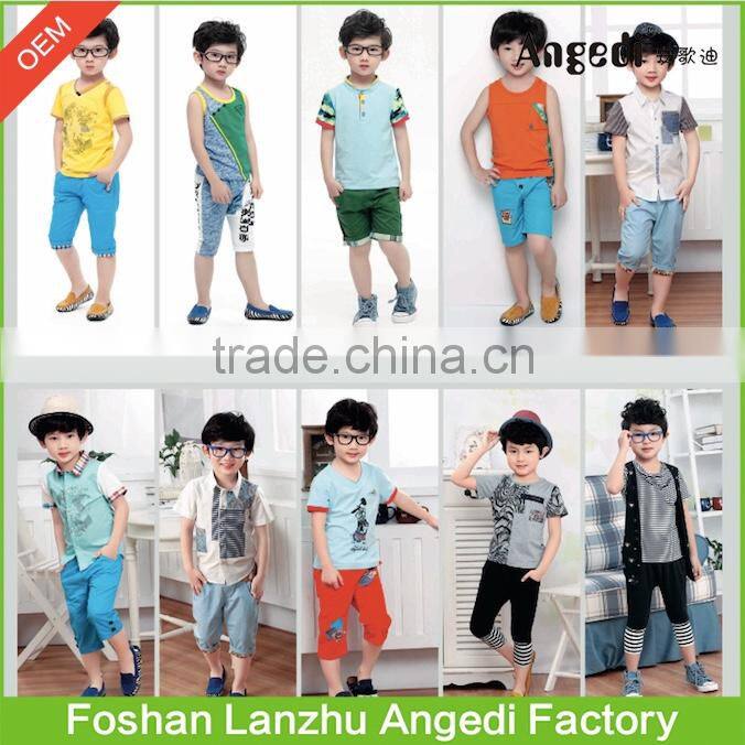 children fashion clothing summer season cotton woven pants Bermuda shorts