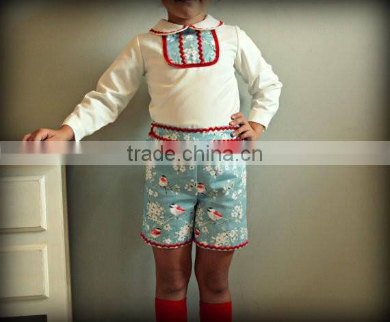 Korean Kids Clothes Wholesale Pure Cotton Printed Cute Baby Girl Clothes Set