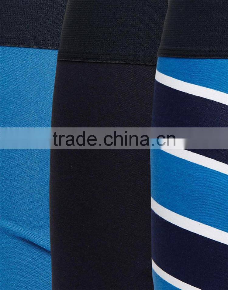 Custom 3 pack underpants man satin underpants with stripe print