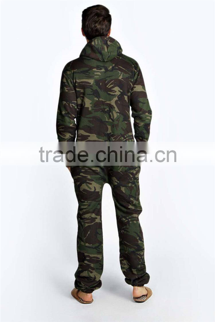 PA0038A Mens Urban-Camo Jumpsuits Onesie With Hood